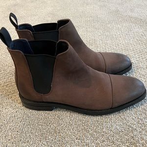 Cole Haan manmade waterproof espresso leather boots